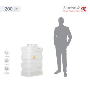 مخزن آب 200 لیتری آسان رو مکعب تهران پلیمر یارا - البرزمخزن