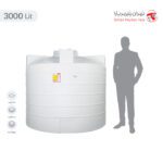 مخزن آب 3000 لیتری عمودی کوتاه پلیمر یارا