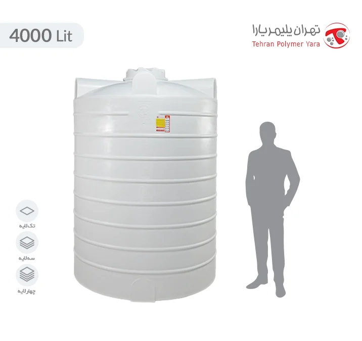 مخزن-4000-لیتری-عمودی-بلند-3 مخزن آب 4000 لیتری عمودی تهران پلیمر یارا - Image 1